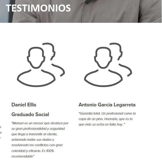 Testimonios sobre mi asesoramiento laboral
