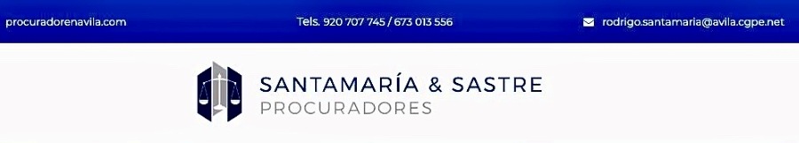 Santamaría & Sastre Procuradores Tarjeta Visita