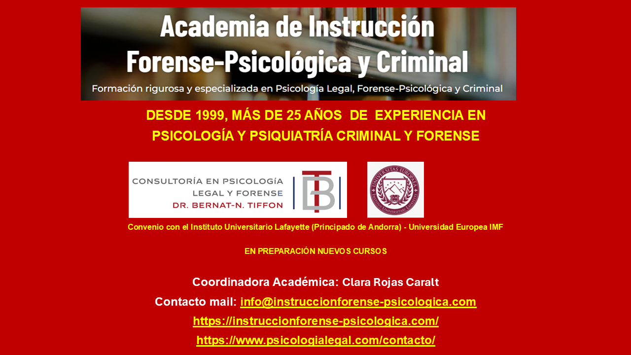 Academia de Instrucción Forense-Psicológica y Criminal - Dr. Tiffon